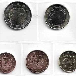 Serie monedas Euro. España 2021 (S/C) 8 V.