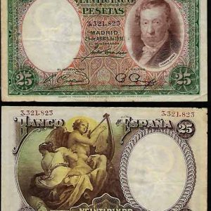 Billete Banco de España – Madrid 0025 pesetas 1931 BC