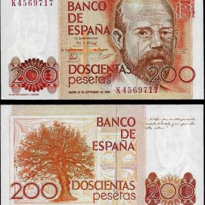 Billete Juan Carlos I 00200 pesetas Madrid 1980 S/C