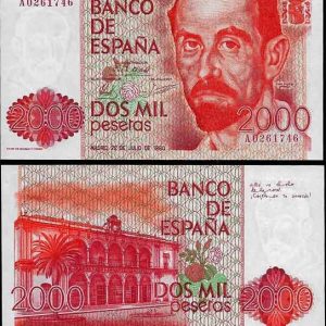 Billete Juan Carlos I 02000 pesetas Madrid 1980 S/C