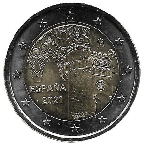 Moneda 2 euros de España 2021 Patrimonio «Puerta del Sol» Toledo