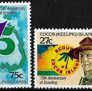 Sello Boy Scout Cocos Islands 084/85 (**) 1982