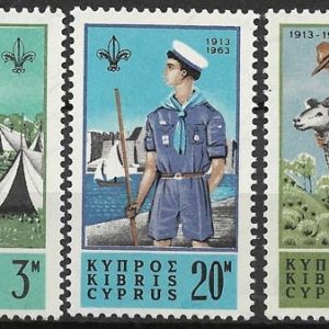 Sello Boy Scout Chipre 0212/14 (**) 1963