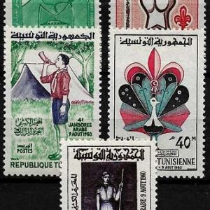 Sello Boy Scout Tunez 0510/14 (**) 1960