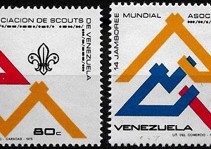 Sello Boy Scout Venezuela 0954/55 (** Sin goma) 1975