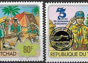 Sello Boy Scout Tchad A 244/45 (**) 1983