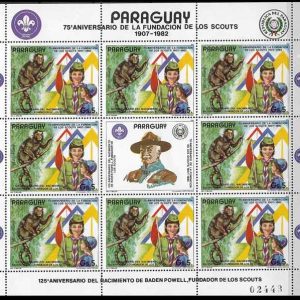 Sello Boy Scout Paraguay 1932 Bloque 8 (**) 1982