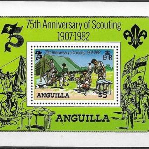 Sello Boy Scout Anguilla HB 44 (**) 1982