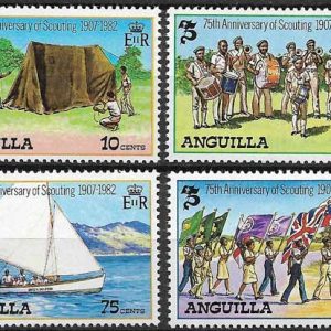 Sello Boy Scout Anguilla 452/55 (**) 1982