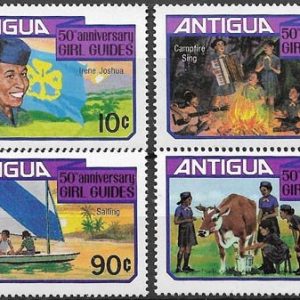 Sello Boy Scout Antigua 0633/36 (**) 1982