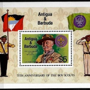 Sello Boy Scout Antigua y Barbuda HB 064 (**) 1982