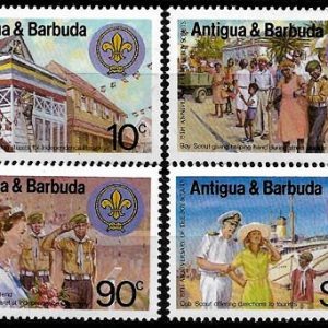 Sello Boy Scout Antigua y Barbuda 0668/71 (**) 1982