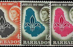 Sello Boy Scout Barbados 0232/34 (**) 1962