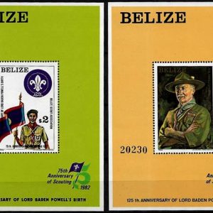 Sello Boy Scout Belize HB 38/39 (**) 1982