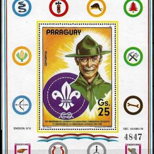 Sello Boy Scout Paraguay  HB (**) 1982