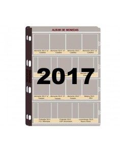 Juego Hojas para las Monedas de 2 Euros 2017. Pronumas