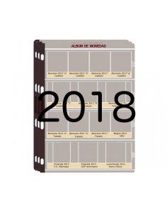 Juego Hojas para las Monedas de 2 Euros 2018. Pronumas