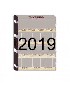 Juego Hojas para las Monedas de 2 Euros 2019. Pronumas