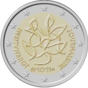Moneda 2 euros de Finlandia 2021 Periodismo