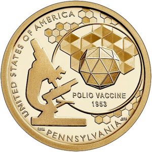Moneda EE.UU. 1 dolar 2019 S/C. Innnovacion – Vacuna La Polio -P