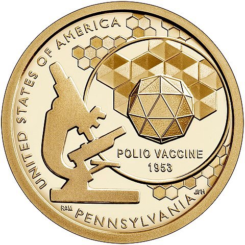 Moneda EE.UU. 1 dolar 2019 S/C. Innnovacion - Vacuna La Polio -P