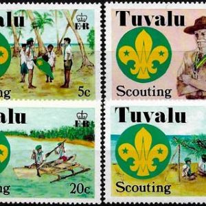 Sello Boy Scout Tuvalu 051/54 (**) 1977
