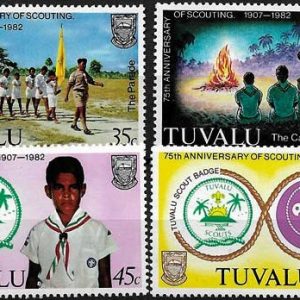 Sello Boy Scout Tuvalu 177/80 (**) 1982