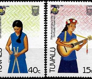 Sello Boy Scout Tuvalu 327/30 (**) 1985