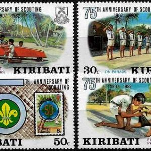 Sello Boy Scout Kiribati 088/91 (**) 1982