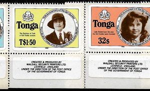Sello Boy Scout Tonga 0607/10 (**) 1985