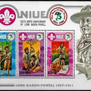 Sello Boy Scout Niue HB 063 A (**) 1983