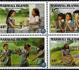 Sello Boy Scout Islas Marshall 0132/35 (**) 1986