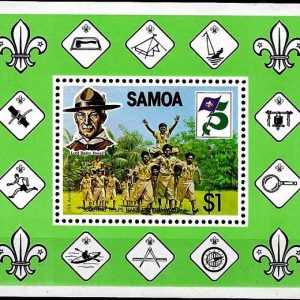 Sello Boy Scout Samoa HB 028 (**) 1982