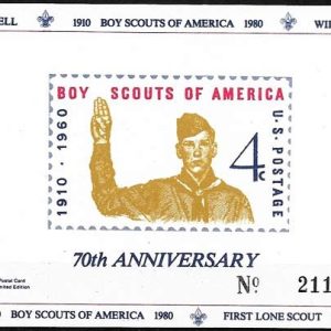 Sello Boy Scout Estados Unidos Tarjeta (**) 1980