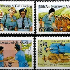 Sello Boy Scout Dominica 843/46 (**) 1985