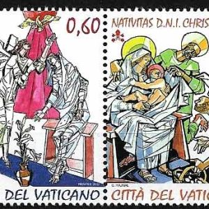 Serie sellos Vaticano 1606-07. Navidad 2012 (carné)