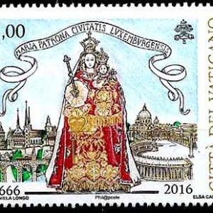 Serie sellos Vaticano 1731. Aniv. Patrona Luxemburgo. Vaticano