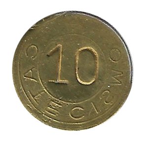 Jetón o Ficha Catecismo 10 Cent. Pillarno (Aviles)