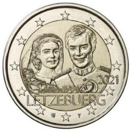 Moneda 2 euros de Luxemburgo 2021 Matrimonio, duque guillermo