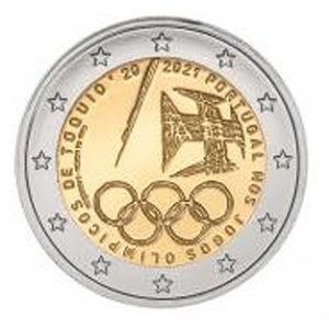 Moneda 2 euros de Portugal 2021 JJOO Tokio