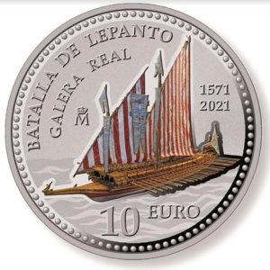 Año 2021. Moneda 10€ 450 Aniv. Batalla Lepanto