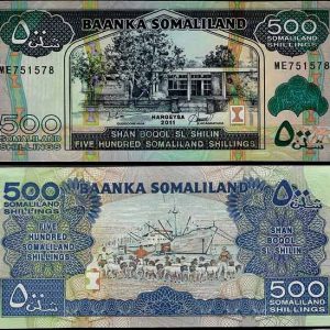 Billete Somalilandia 00500 Shillings 2011 SC