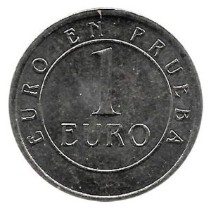 Jetón o Ficha 1 Euro en Prueba