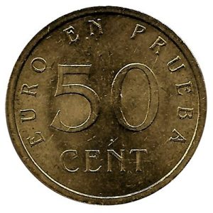 Jetón o Ficha 50 Cent. Euro en Prueba