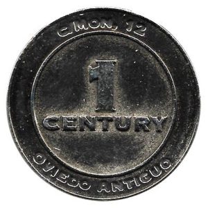 Jetón o Ficha Pub Century Oviedo. 1 Century