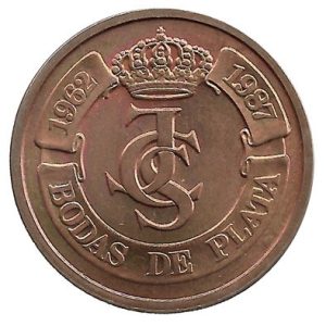 Medalla FNMT 1987 Bodas de Plata