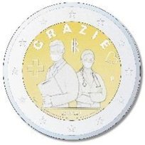 Moneda 2 euros de Italia 2021 Profesiones sanitarias