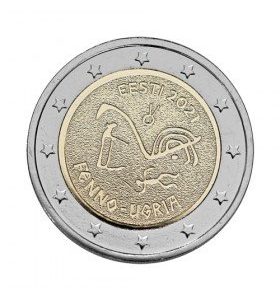 Moneda 2 euros de Estonia 2021 Pueblos Ugrofineses