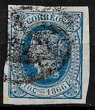 Serie sellos Cuba colonia española 0014. Isabel II (o)