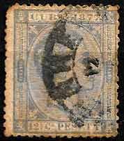 Serie sellos Cuba colonia española 0040. Alfonso XII (o)